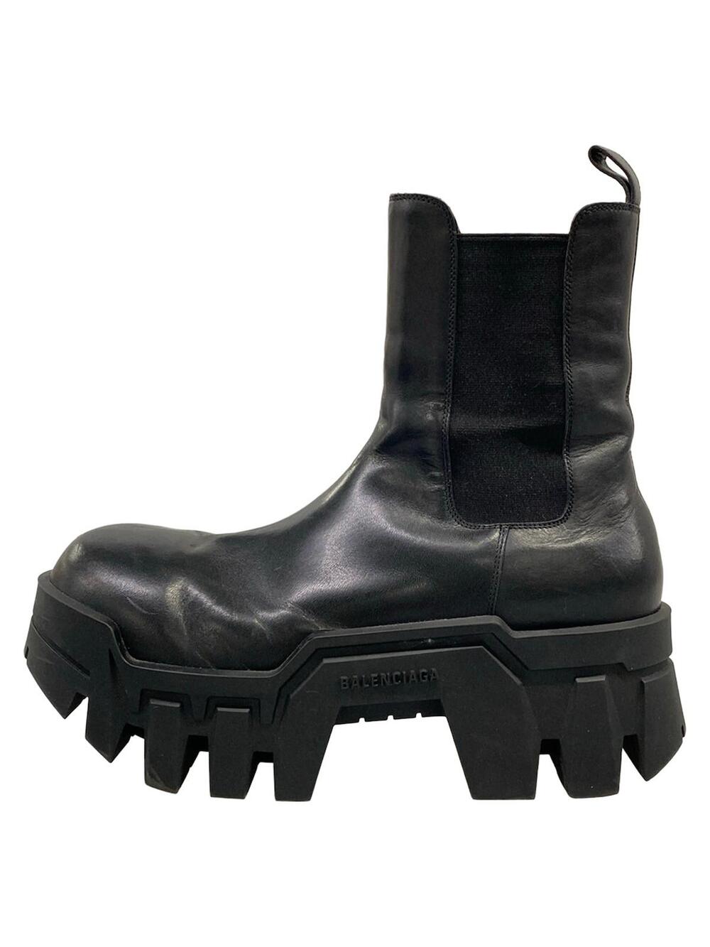 Balenciaga Black Leather Men's Boots #356386B11B